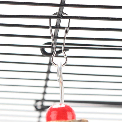 1Pc Parakeet Wooden Chew Toy, Hanging Wood Cookies for Pecking and Chewing, Great for Parrots, Macaws, African Grays & Conures