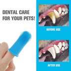 Dog Toothbrush, 360 Dog Tooth Brushing Kit, Finger Toothbrush, Cat Tooth Brush, Teeth Cleaning, Pet Tooth Brush for Small & Large Pets, Pet Toothpaste Not Included, 1-Pack Blue