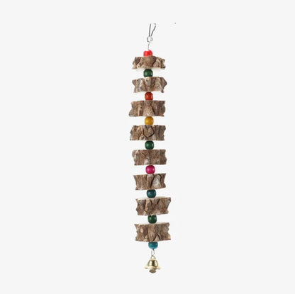 1Pc Parakeet Wooden Chew Toy, Hanging Wood Cookies for Pecking and Chewing, Great for Parrots, Macaws, African Grays & Conures