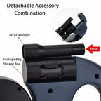 Dual Pet Leash Retractable Reflective Lead 360 Swivel Double Dog Walking Leash