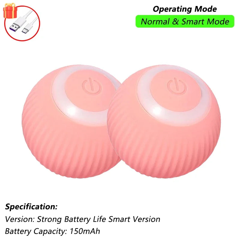 1/2 PCS Cat Interactive Ball Toy Automatic Rolling Ball Faux Tail Rechargeable Smart Pet Electric Toy Pet Toy Imitate Mouse