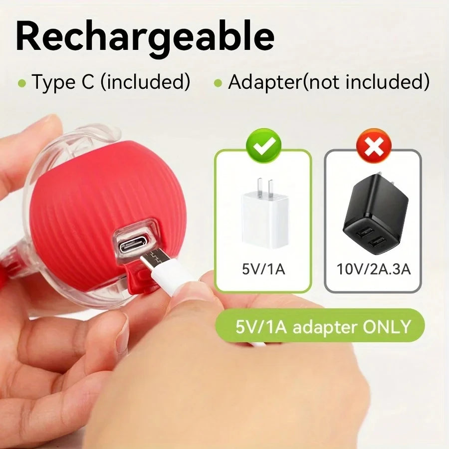 1/2 PCS Cat Interactive Ball Toy Automatic Rolling Ball Faux Tail Rechargeable Smart Pet Electric Toy Pet Toy Imitate Mouse