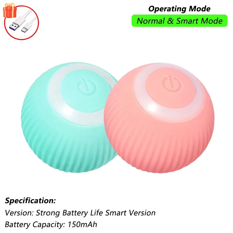 1/2 PCS Cat Interactive Ball Toy Automatic Rolling Ball Faux Tail Rechargeable Smart Pet Electric Toy Pet Toy Imitate Mouse