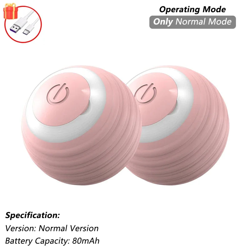 1/2 PCS Cat Interactive Ball Toy Automatic Rolling Ball Faux Tail Rechargeable Smart Pet Electric Toy Pet Toy Imitate Mouse